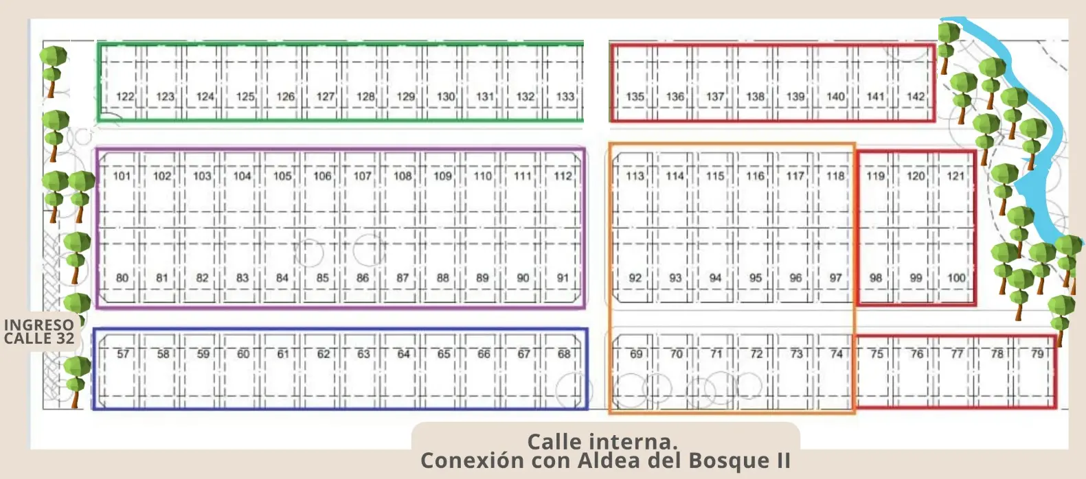Plano 2d barrio Aldea del Bosque